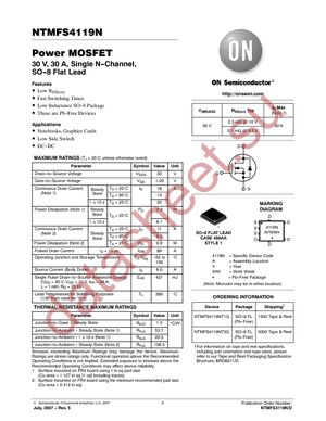 NTMFS4119NT1G datasheet  